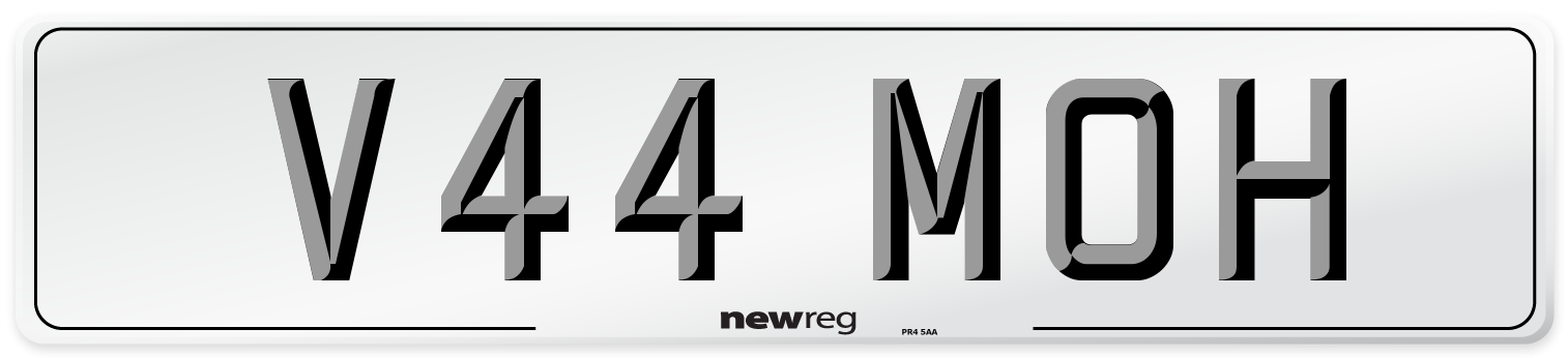 V44 MOH Number Plate from New Reg